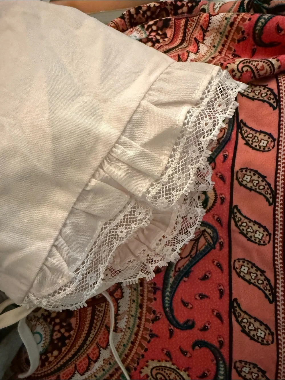 Vintage 80s Pink Lace Baby Bonnet – Handmade Heirloom Quality